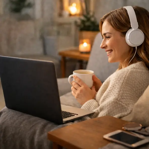 paciente durante una consulta online